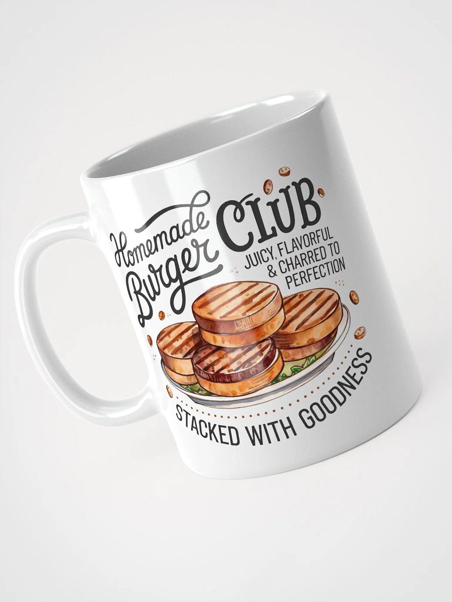 Homemade Burger Club White Glossy Mug product image (8)