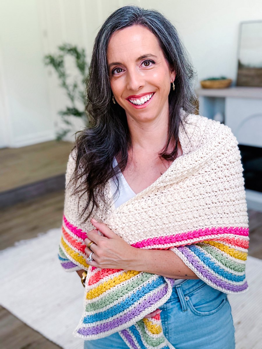 Wheat Stitch Triangle Crochet Shawl product image (3)