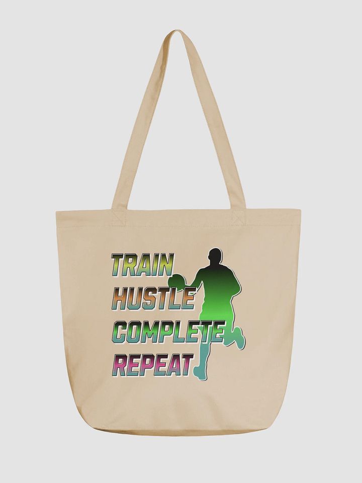 Train Hustle Complete Repeat Basketball Eco-Friendly Tote Bag product image (5)