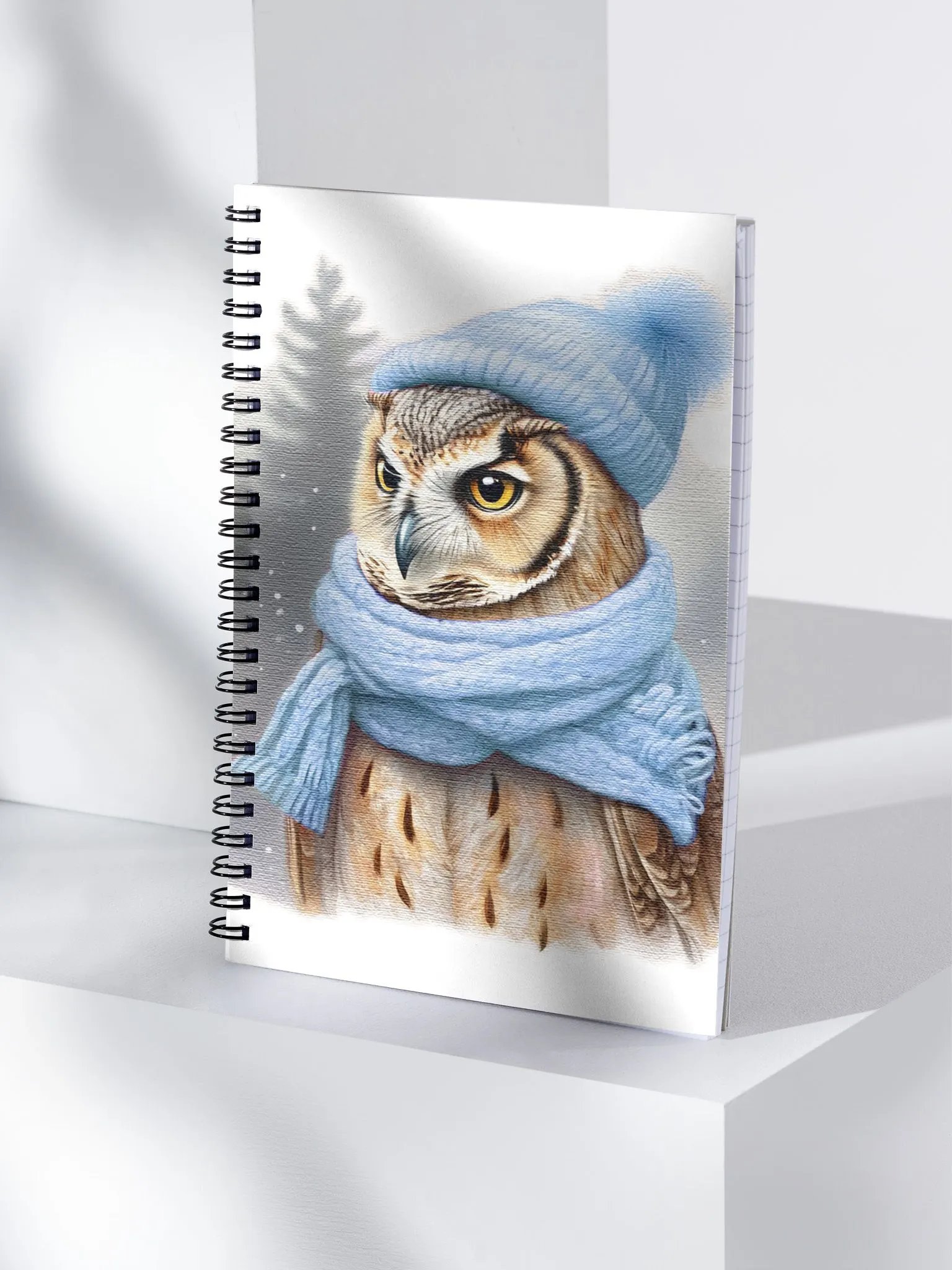 Adorable cute owl wearing a Blue hat and scarf product image (4)