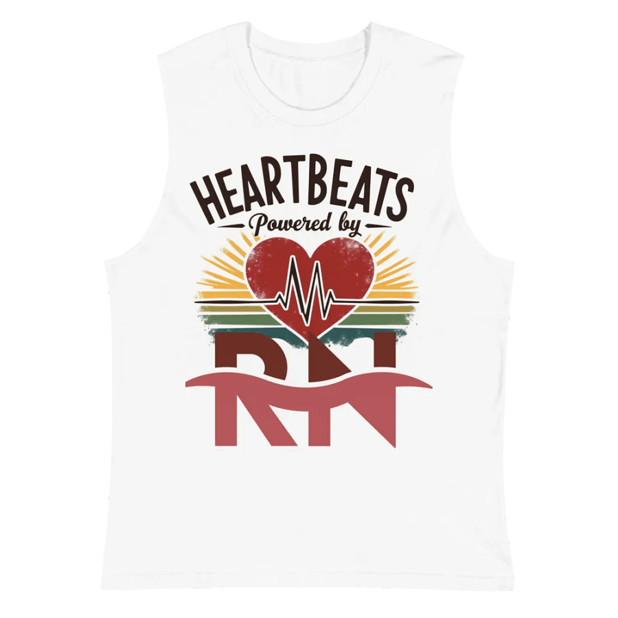 Heartbeats EKG Muscle Tank product image (2)
