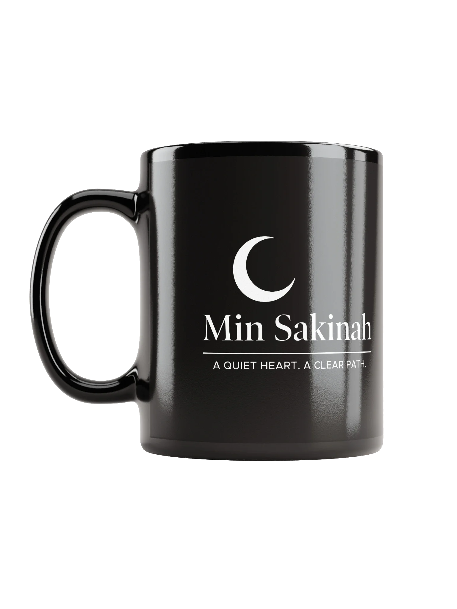 Min Sakinah Vision Mug - White on Black product image (6)