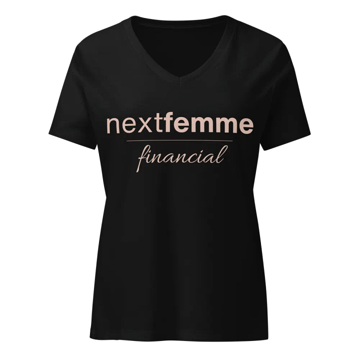 Relaxed V-Neck Tee with Pink Logotype product image (1)