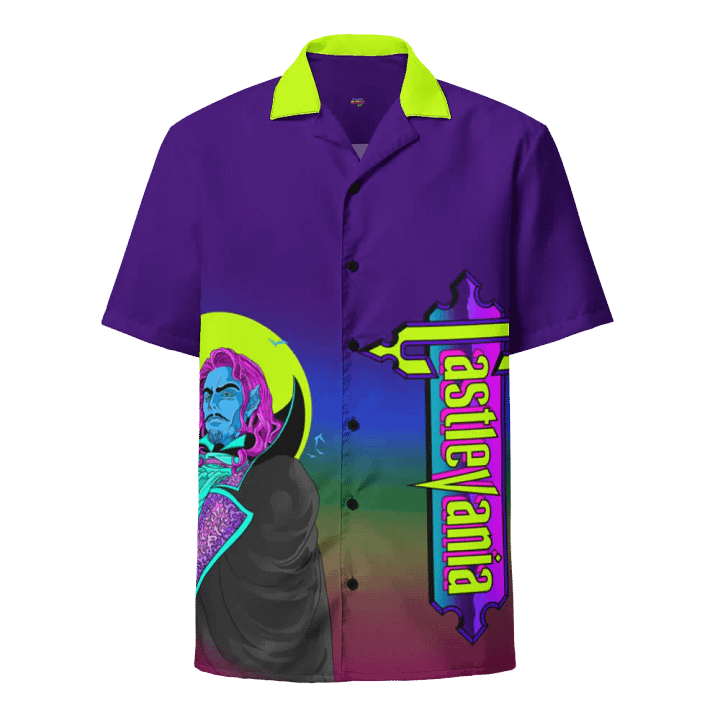 Castlevania Neon Tribute Hawaiian Button up product image (2)