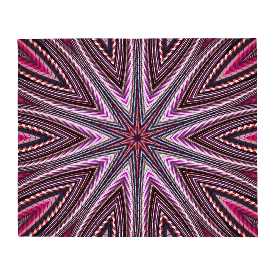 Candy Cane Kaleidoscope Throw Blanket product image (13)