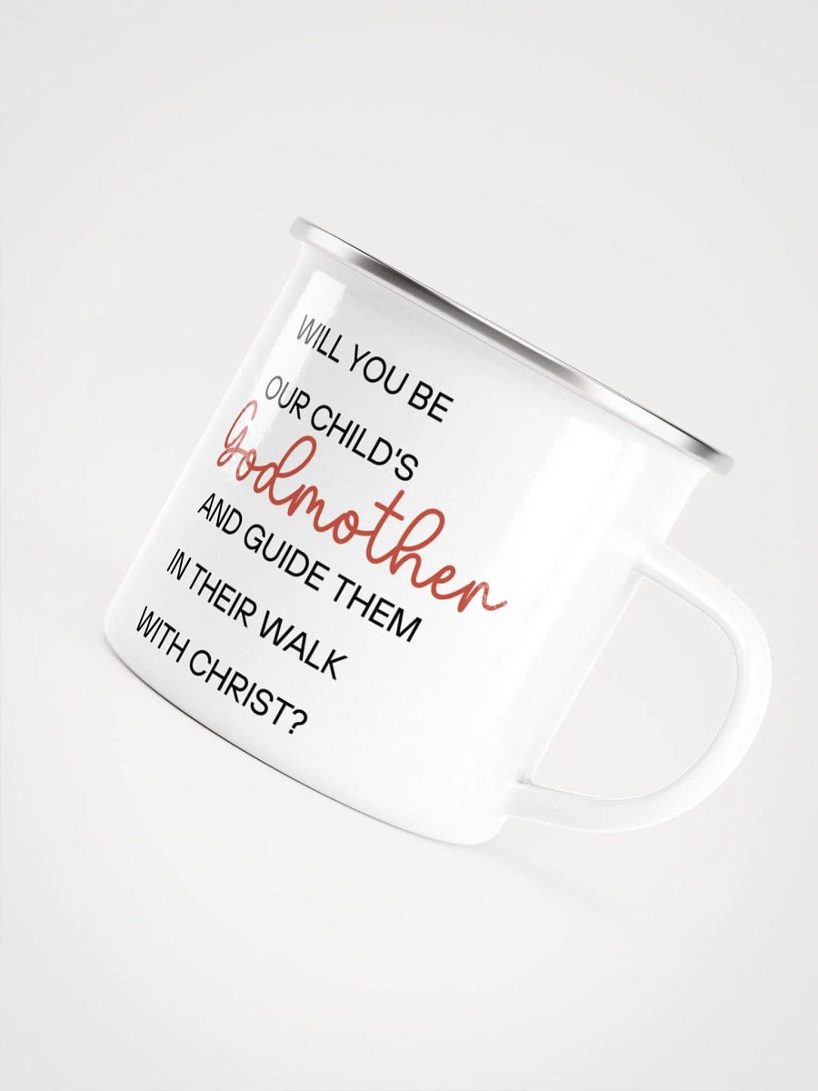 Wildflower godmother proposal Christian enamel mug with Bible verse - Camping gear Enamel Mug product image (7)