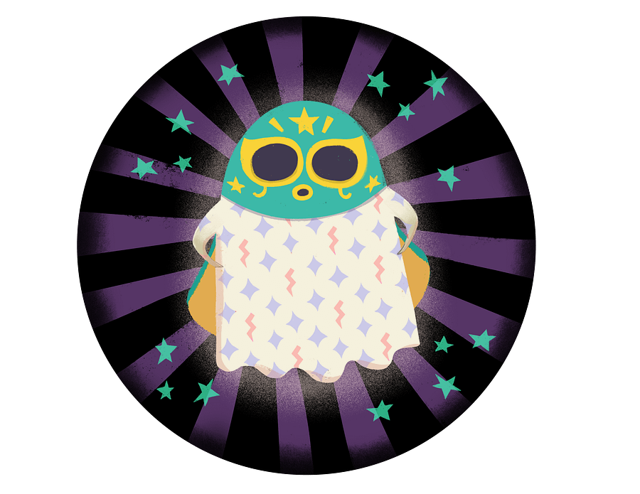 Little Ghost Luchador - Tote Bag product image (2)