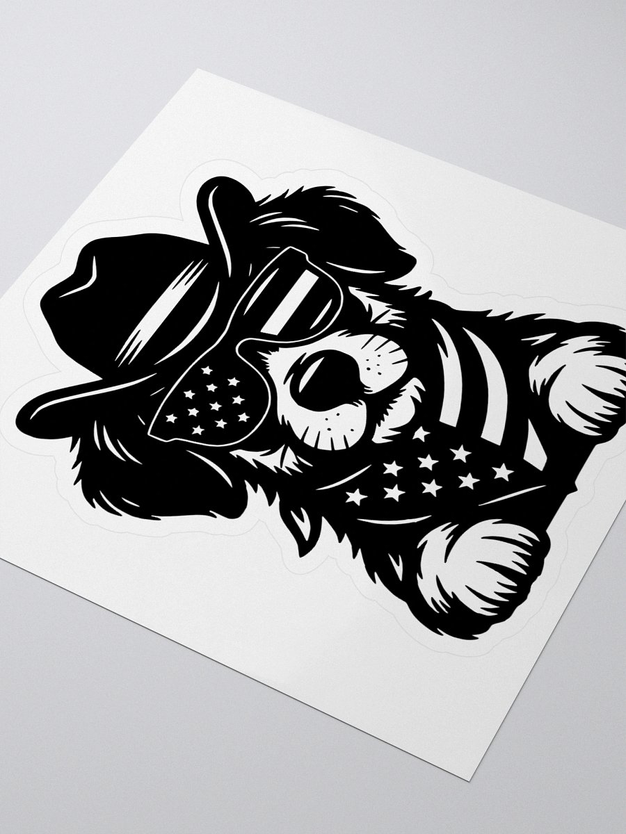 Cowboy Spirit American Pride Dog | Border Collie Sticker product image (3)