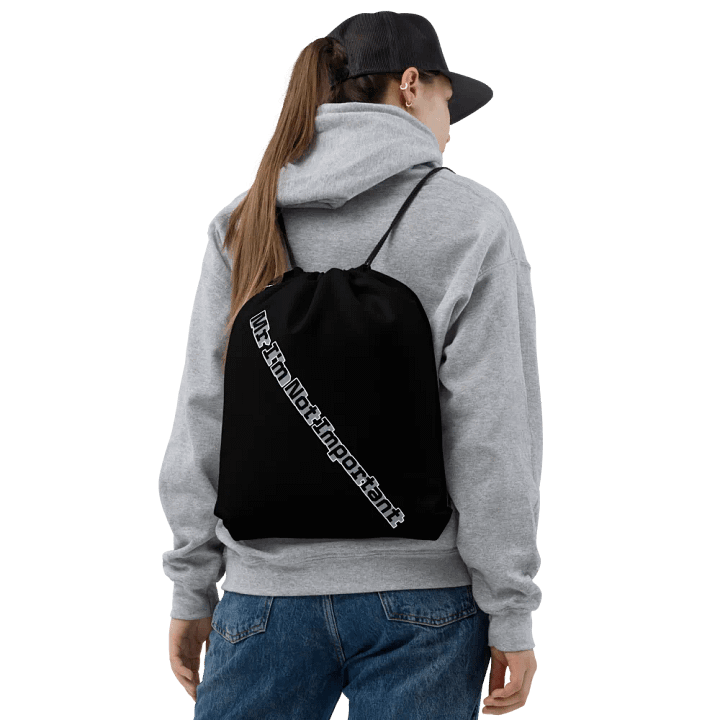 Drawstring Bag - Black - Mr I'm Not Important product image (1)
