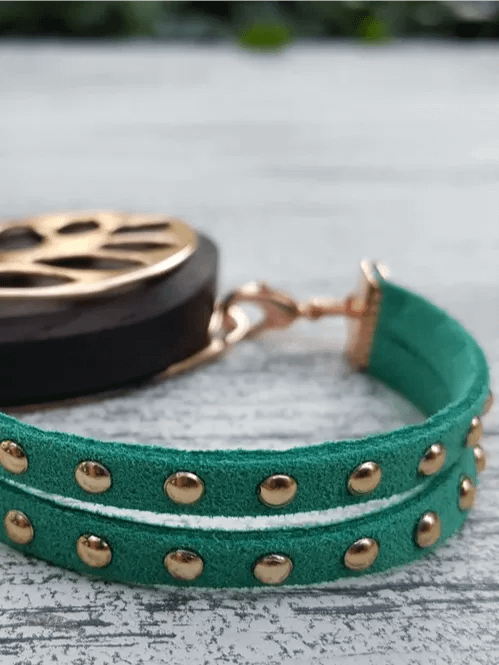 Caribbean Faux Suede Stud Bracelet | Handmade Accessory for Bellabeat Leaf Urban & Ivy product image (1)