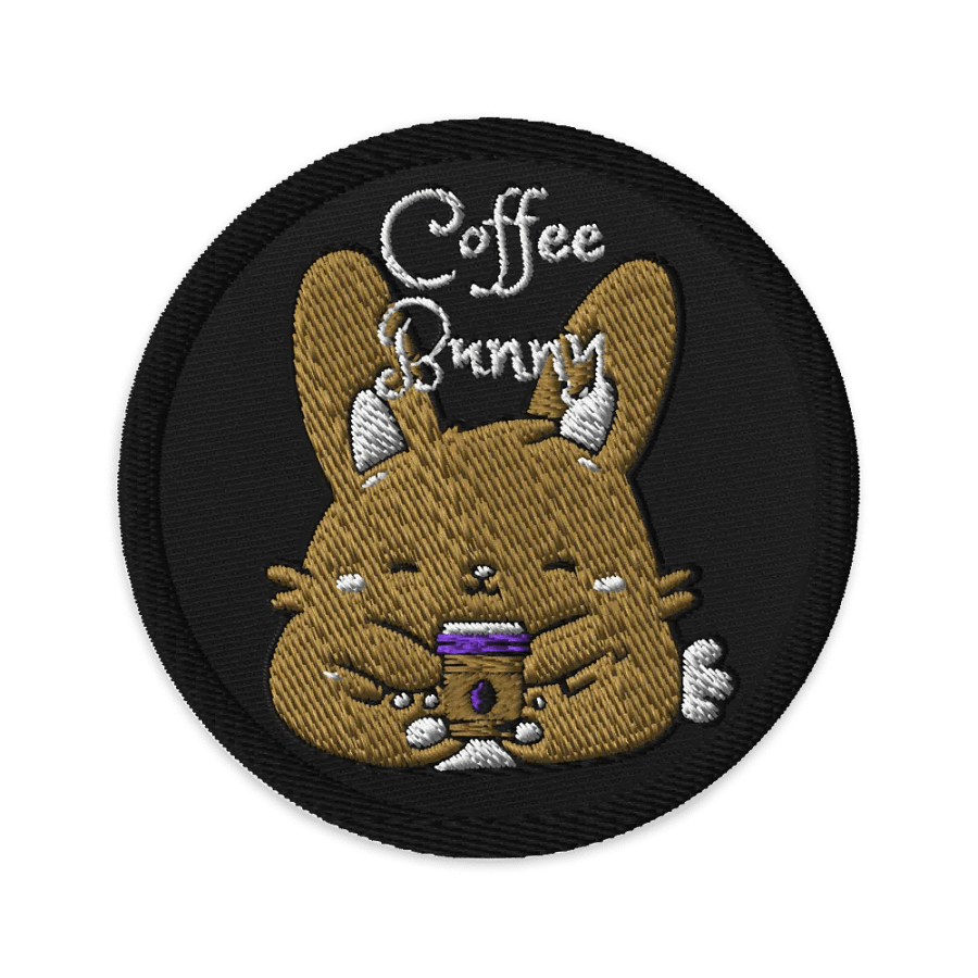 Traditional Coffee Bunny Embroidered Patches product image (1)