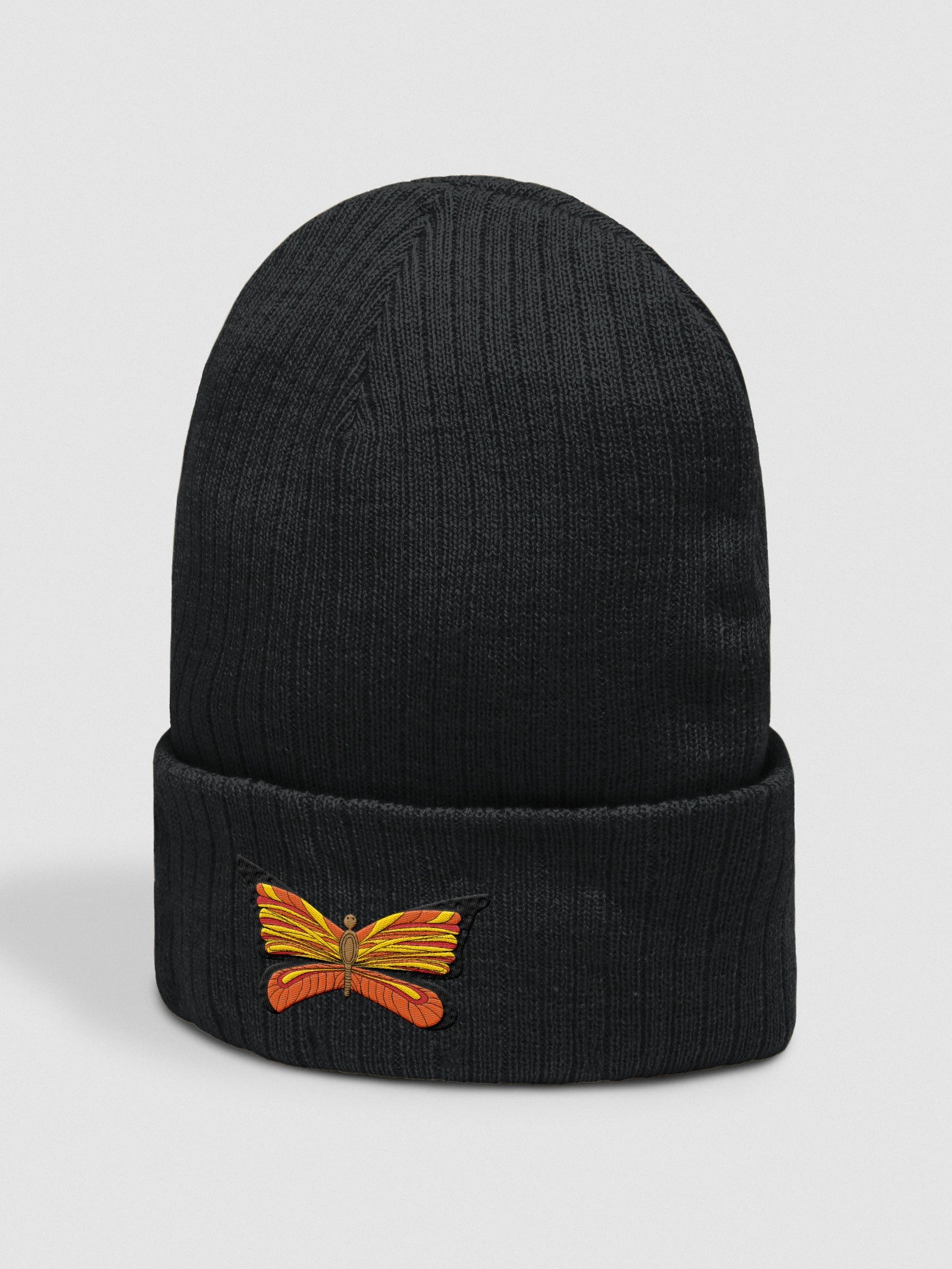 Symmetrical Butterfly Ribbed Beanie product image (2)
