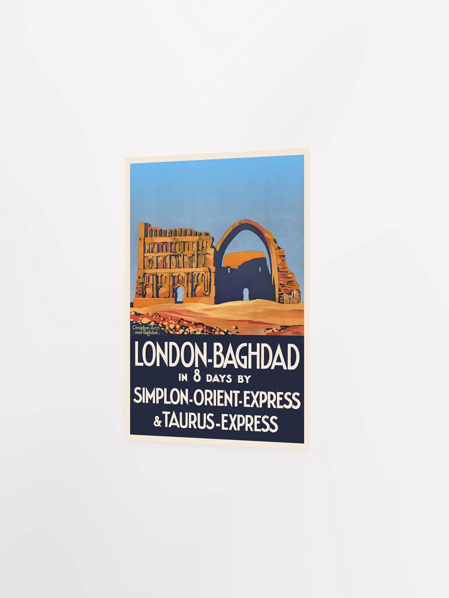 London, England - Baghdad, Iraq, Simplon Orient Express 1920s — retro travel poster, vintage travel art print, retro travel wall art product image (7)