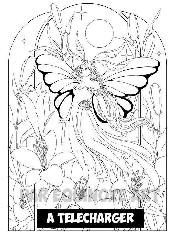 Planche de Coloriage Numérique Fée Lys product image (1)