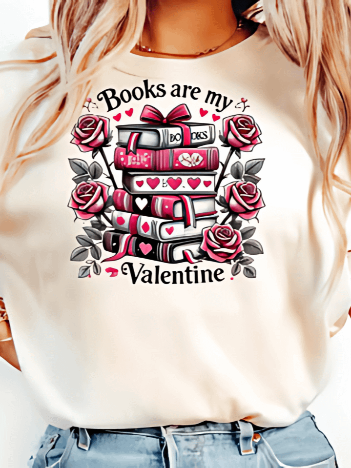Retro Book Lover Valentine Sublimation Design – Cute Bookworm & Love Language Art – Perfect Gift for Readers – 300 DPI PNG Instant Download product image (1)
