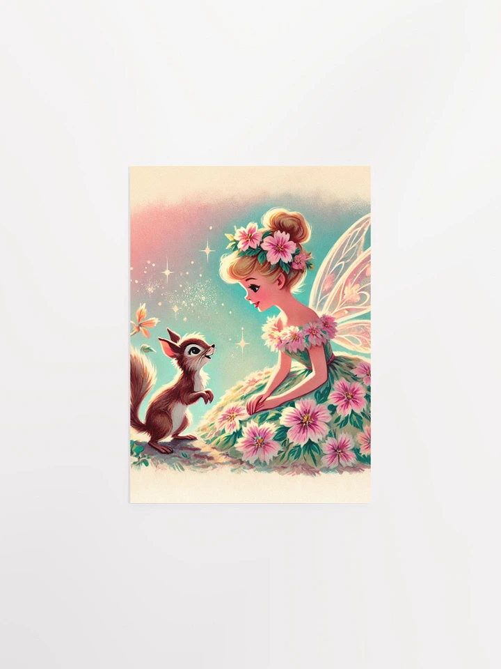 Flower Fairy and Squirrel Premium Matte Poster product image (8)