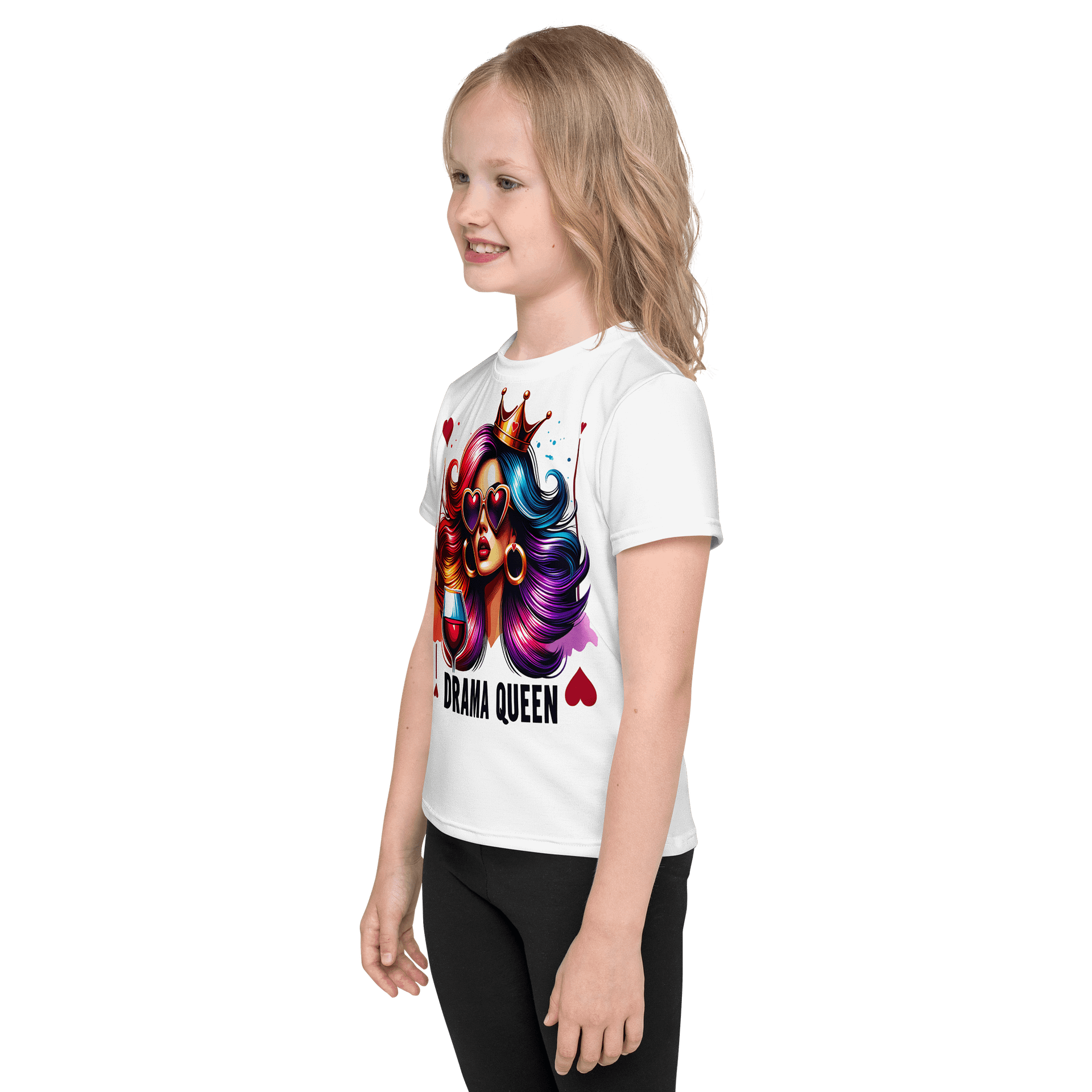Kids Crew Neck T-Shirt Drama Queen product image (3)