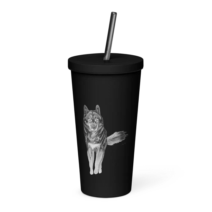 Wolf Drawing Straw Cup product image (1)