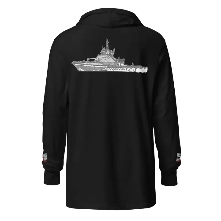 FOSS Tugboat Sketch Hooded Tee product image (1)