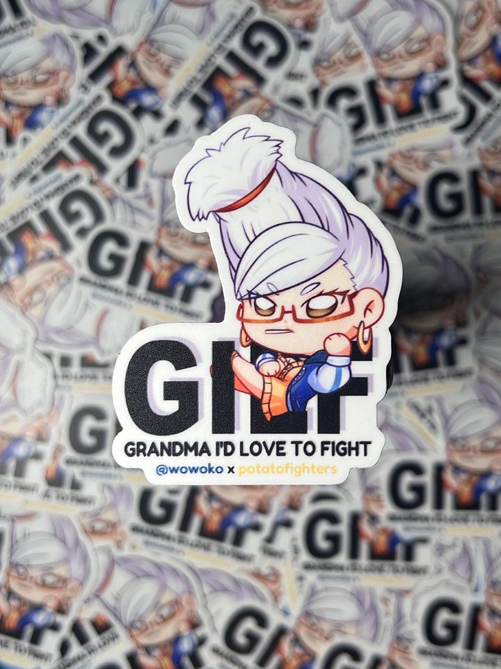 WoWoKo x Potato Fighters - GILF (Grandma I'd love to fight) Seiko - Sticker product image (1)