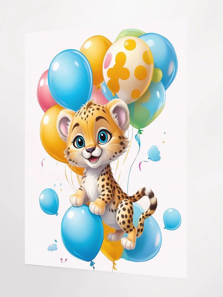 Cheetah Cub - Poster - Nursery-Kids Room - Medium Size 18x24 Inches product image (2)