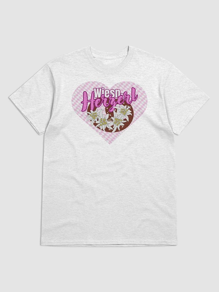 Wiesn-Herzerl Rund-Ausschnitt T-Shirt Oktoberfest - Rosa product image (1)