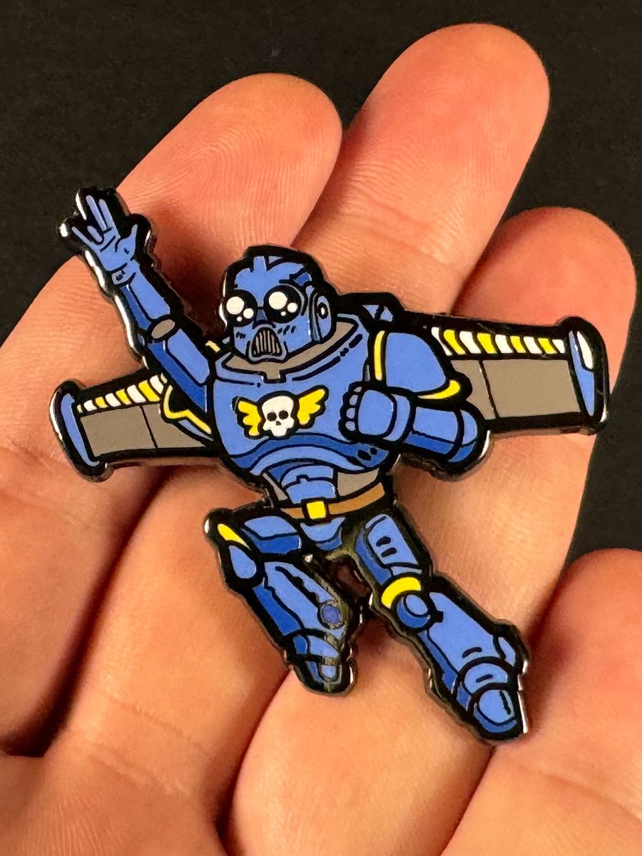 Buzz Space Marine Blue 2'' Enamel Pin product image (2)
