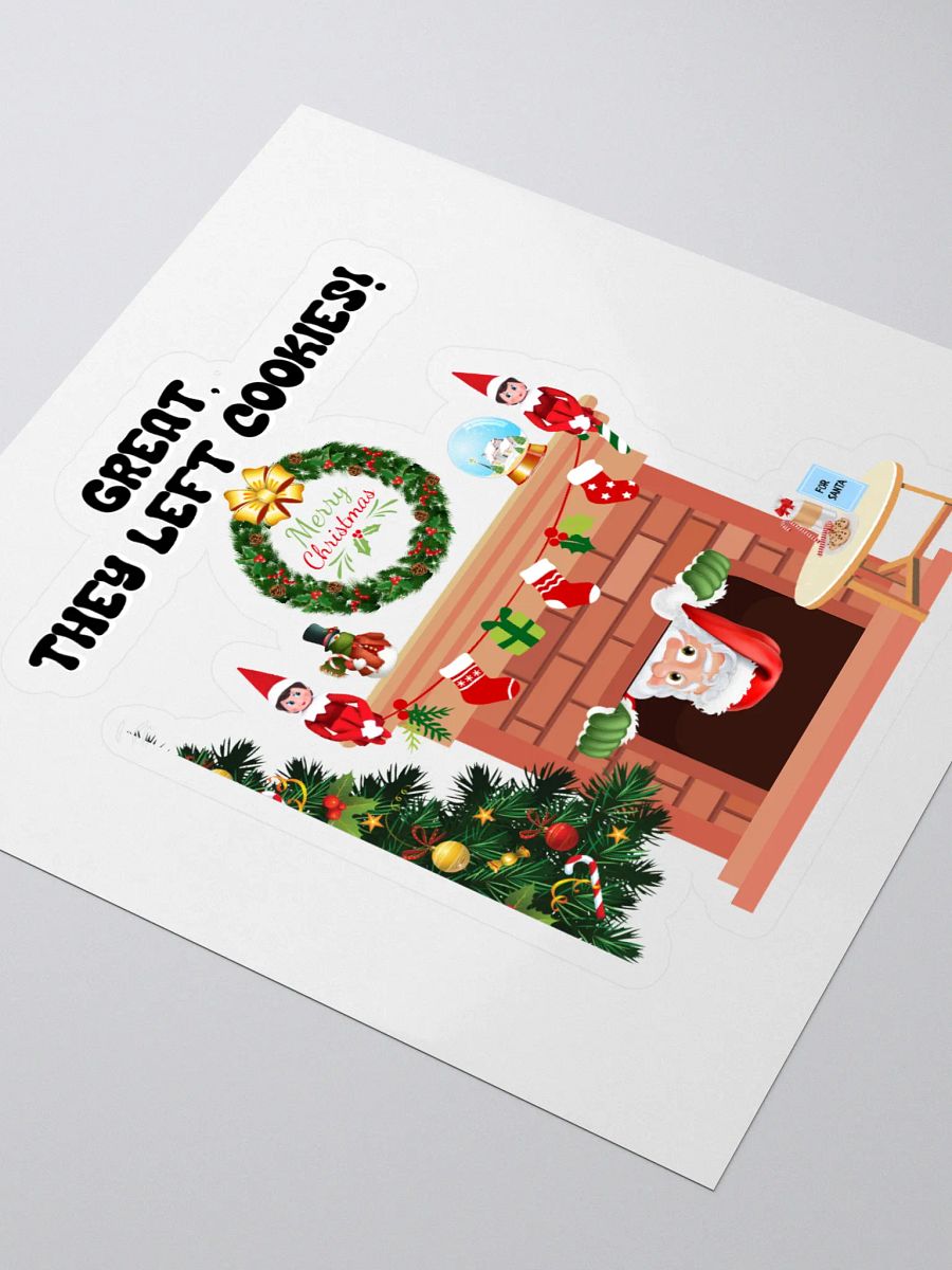 Great, They Left Cookies! Santa Claus Christmas Sticker product image (3)