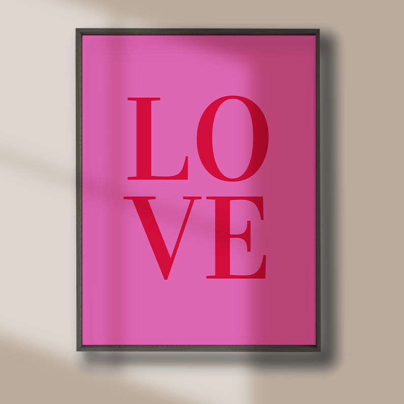 LOVE Pink Preppy Gallery Wall Set of 8 DIGITAL Prints product image (8)