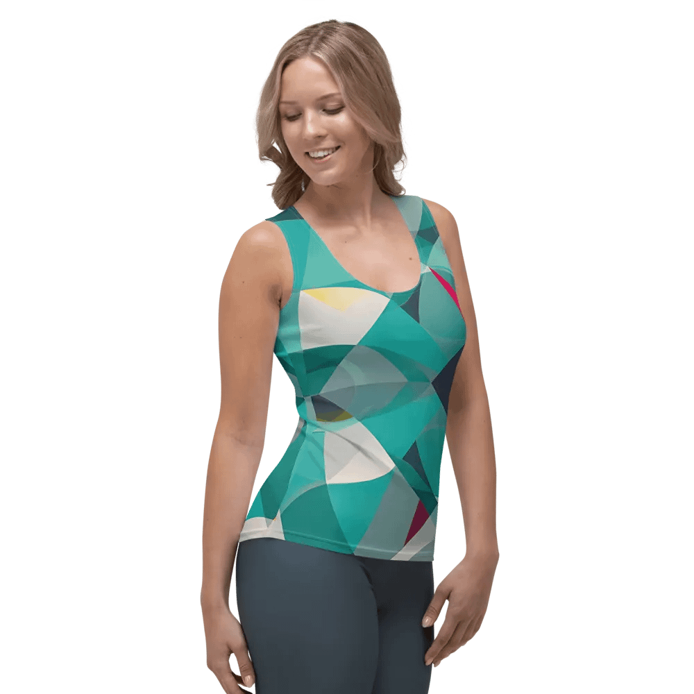 Abstract Lithographic Pattern Design Tank Top - V9 product image (4)