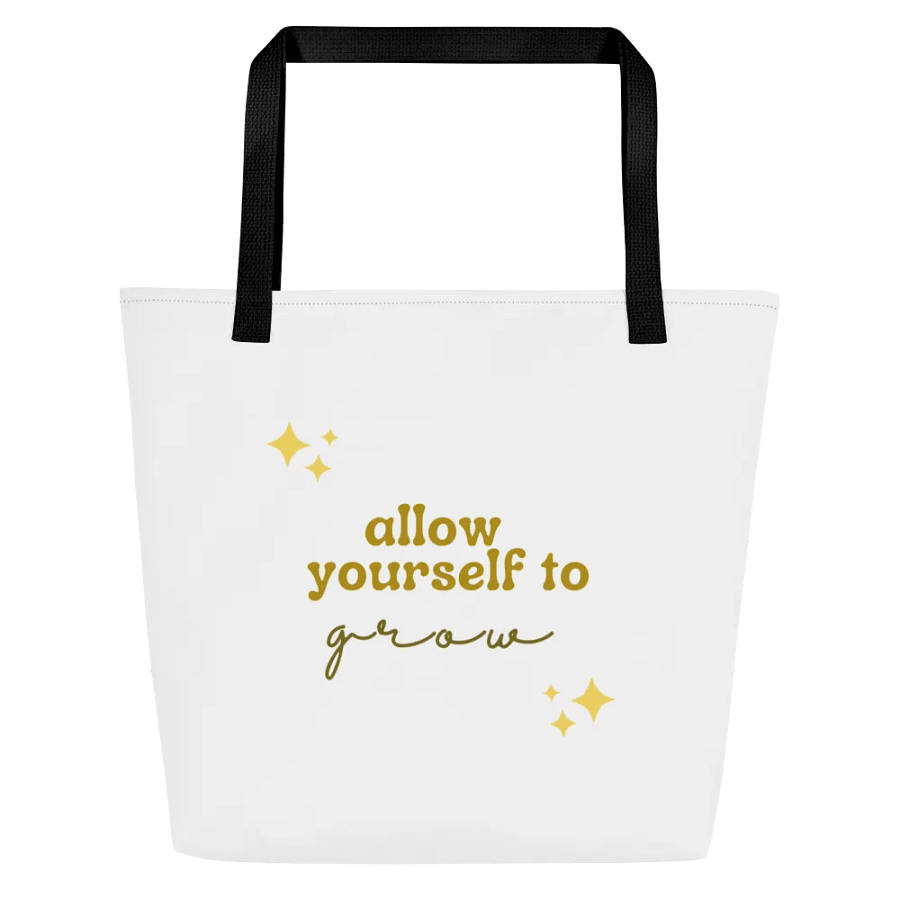 "Allow yourself to Grow" Tote Bag with pocket product image (1)