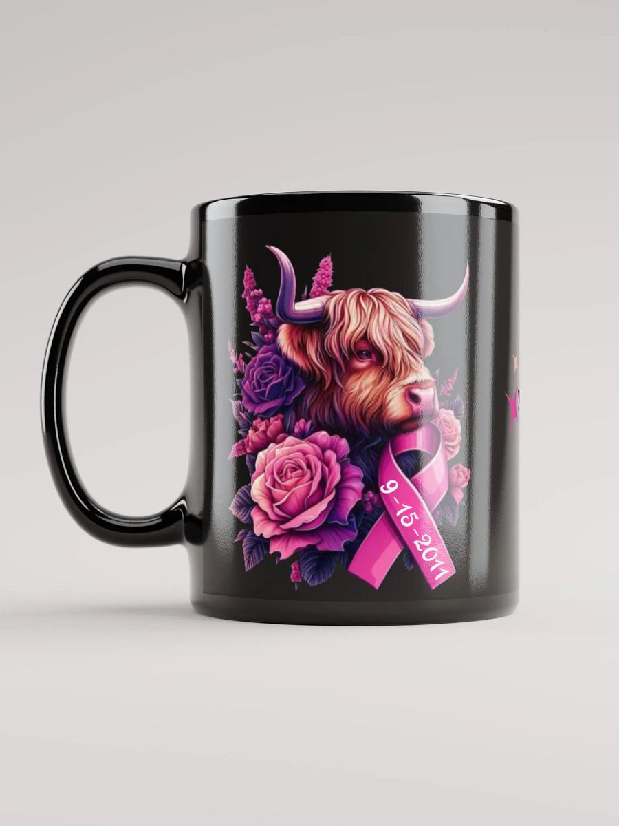 Highland Cow Blooms Breast Cancer Awareness Mug product image (11)