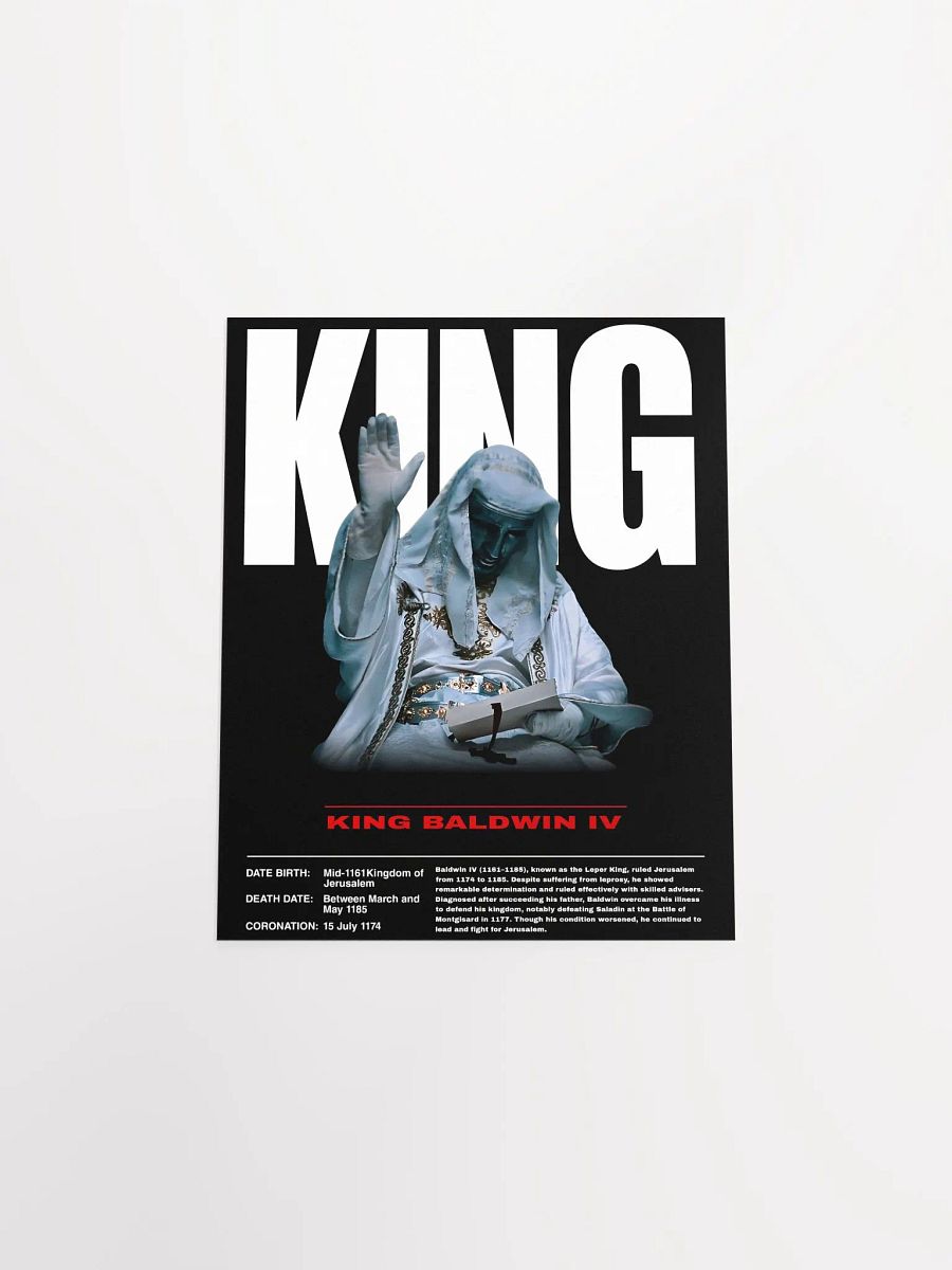 King Baldwin IV Leper King of Jerusalem Poster product image (6)