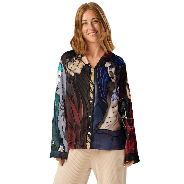 All Villains. All Fluffy. All Deranged. Pajama Top. product image (1)