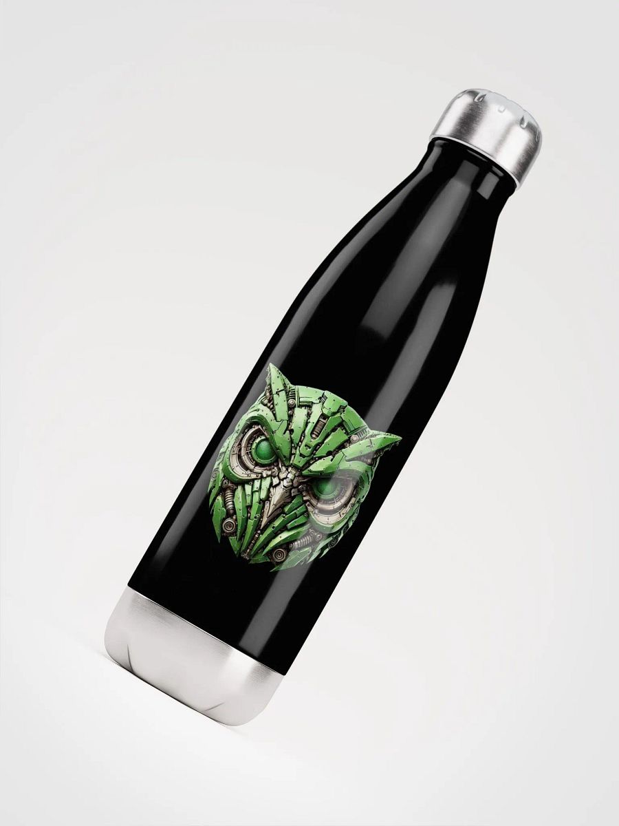 Light Green Stainless Steel Water Bottle with Iron Owl Robot Design product image (4)
