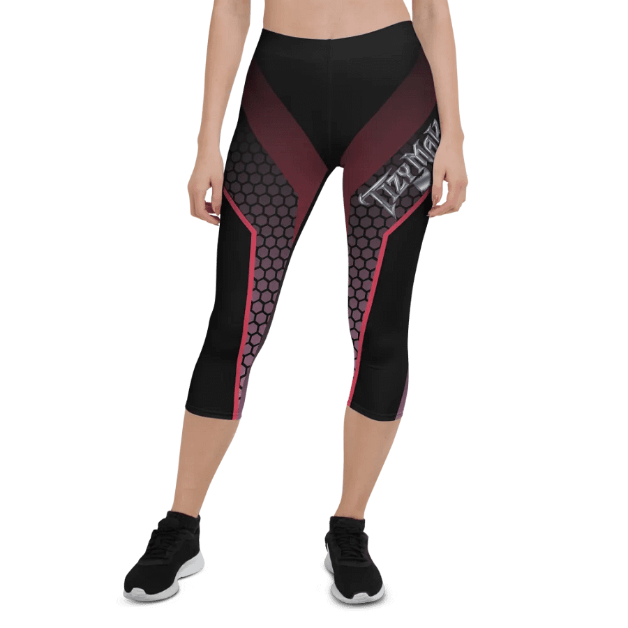 Tizy Geometric V-Band Capri Leggings product image (1)