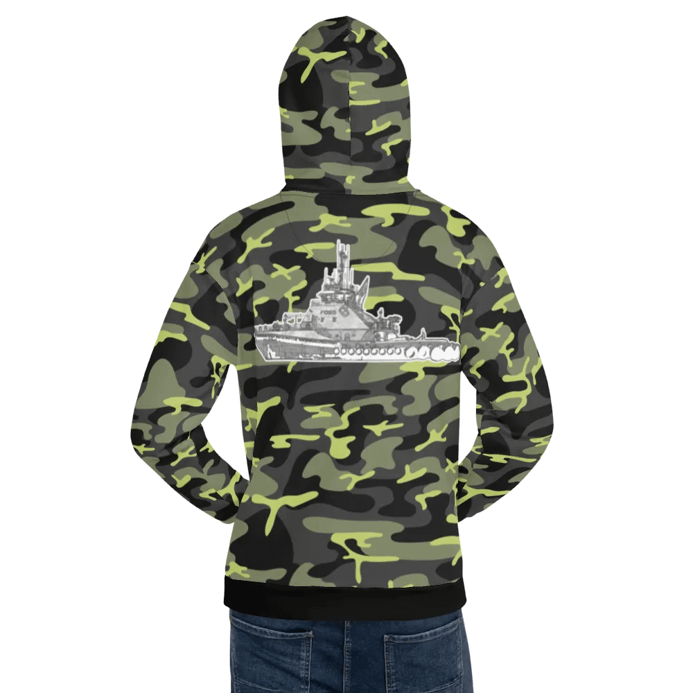 Green Camouflage Foss tug Sketch Hoodie product image (7)