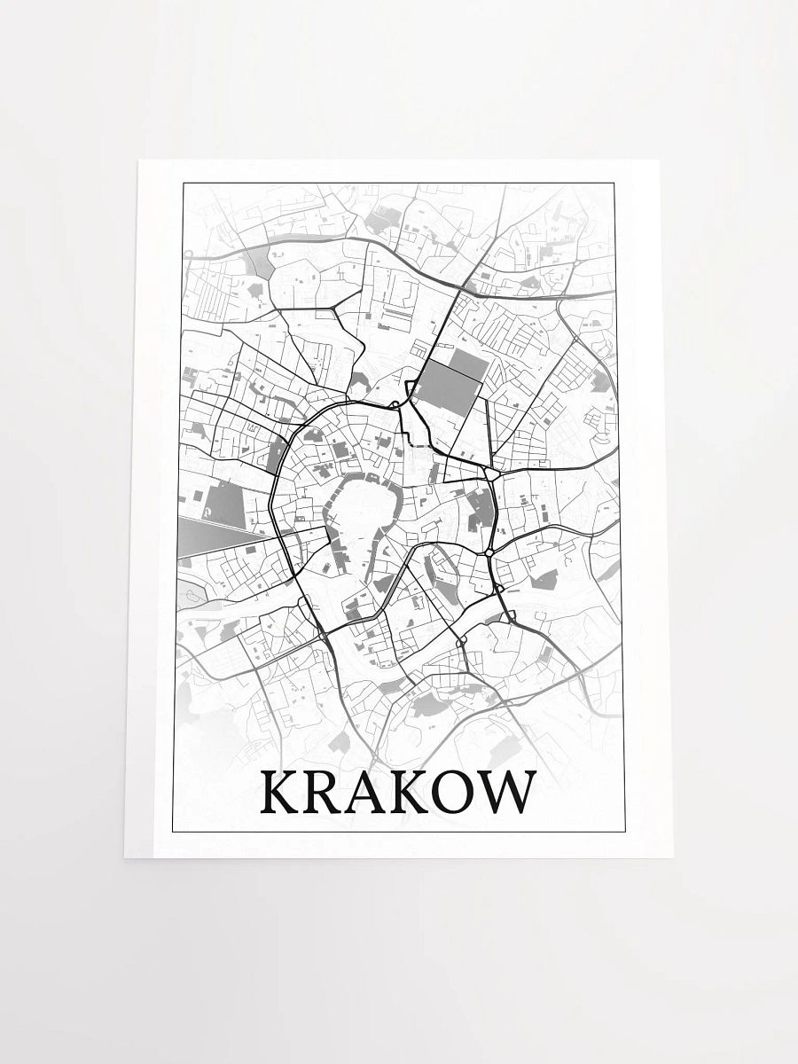 Kraków, Poland, city map print product image (18)