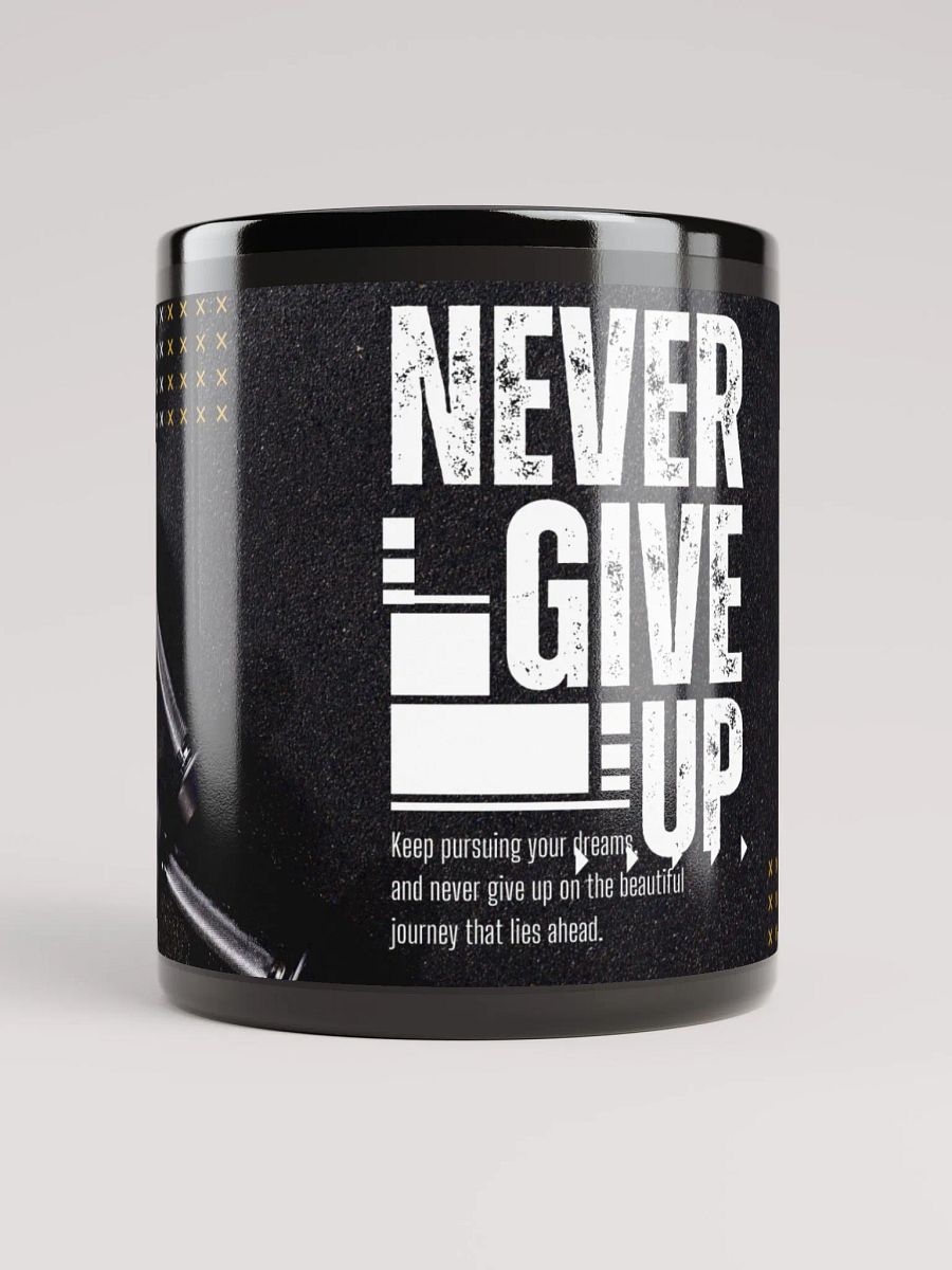 Black Glossy Mug with Motivational Quote product image (5)