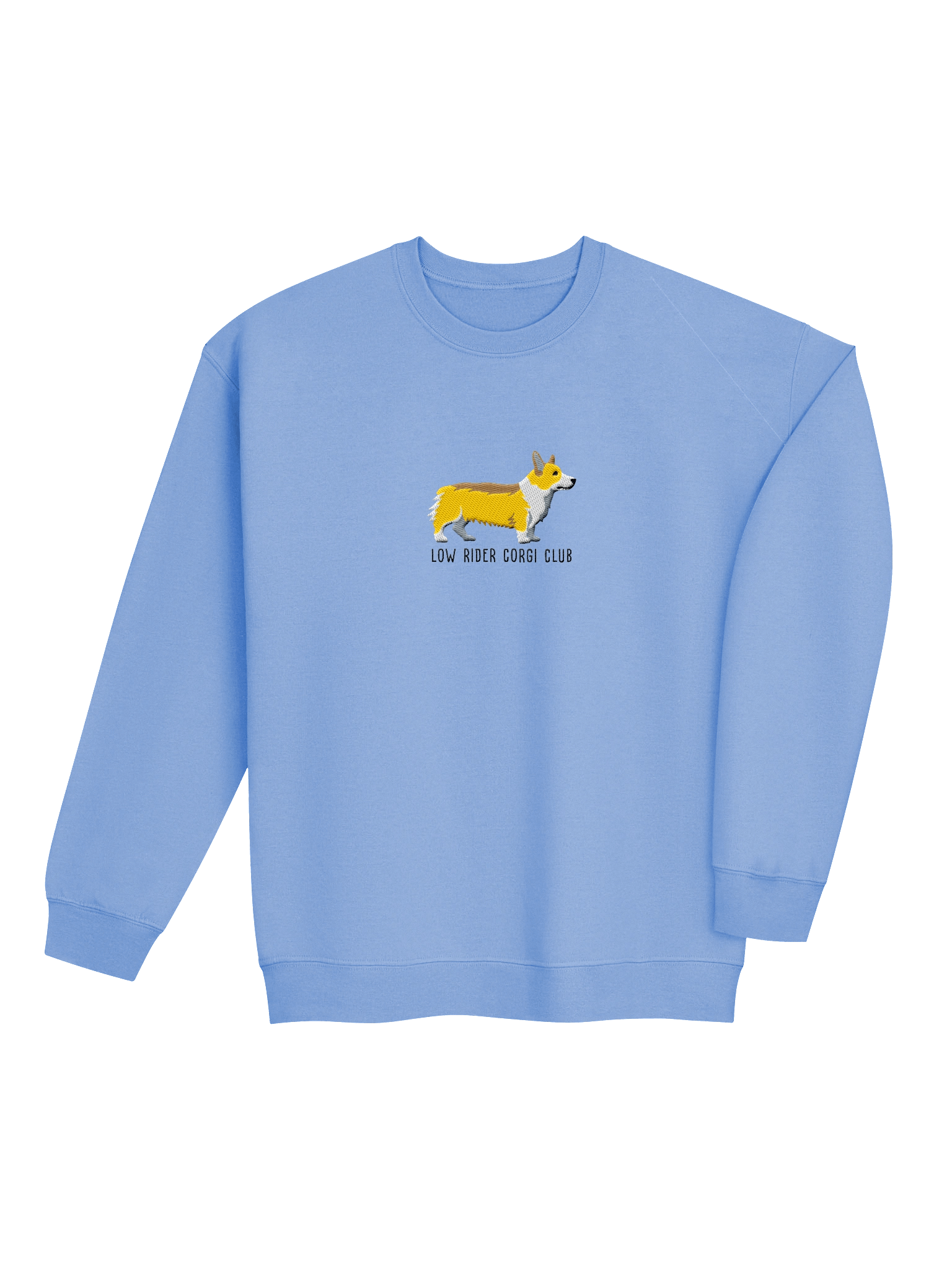 Low Rider Corgi Club Sweatshirt (Embroidered) of a Pembroke Welsh Corgi(Lemon/Fawn) product image (12)