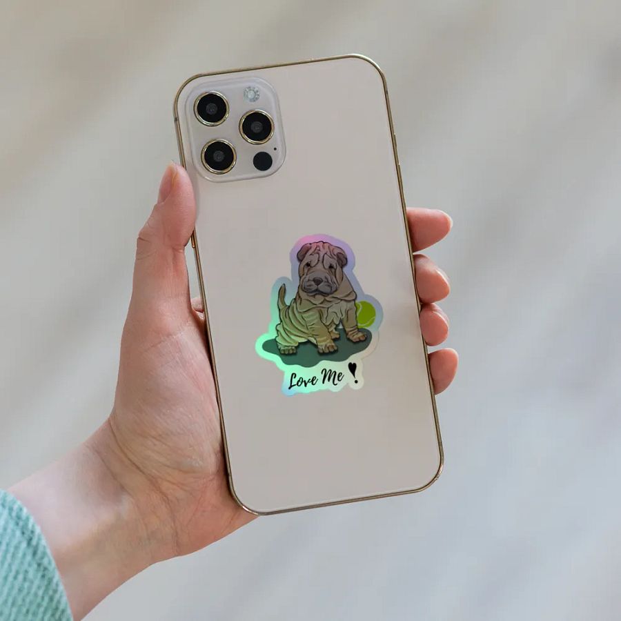 Wrinkled Puppy Holographic Sticker Set product image (8)