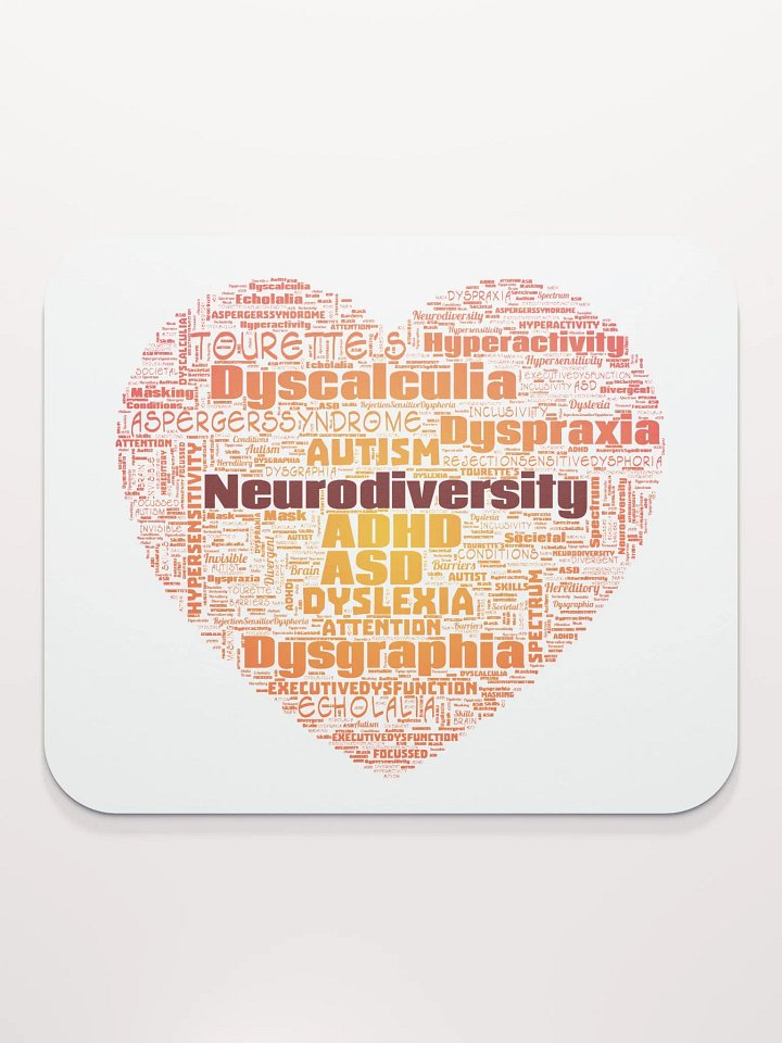 Neurodiversity Heart Mousepad product image (2)