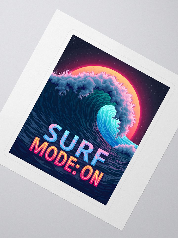 Sunset Surf Mode Kiss Cut Stickers product image (2)