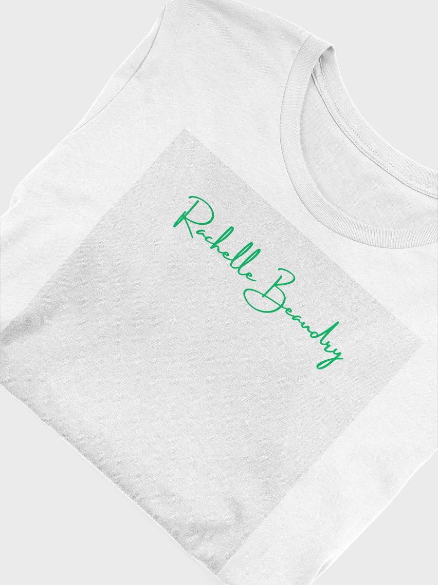 Rachelle Beaudry Signature Green Cursive Bella+Canvas Supersoft T-Shirt product image (5)