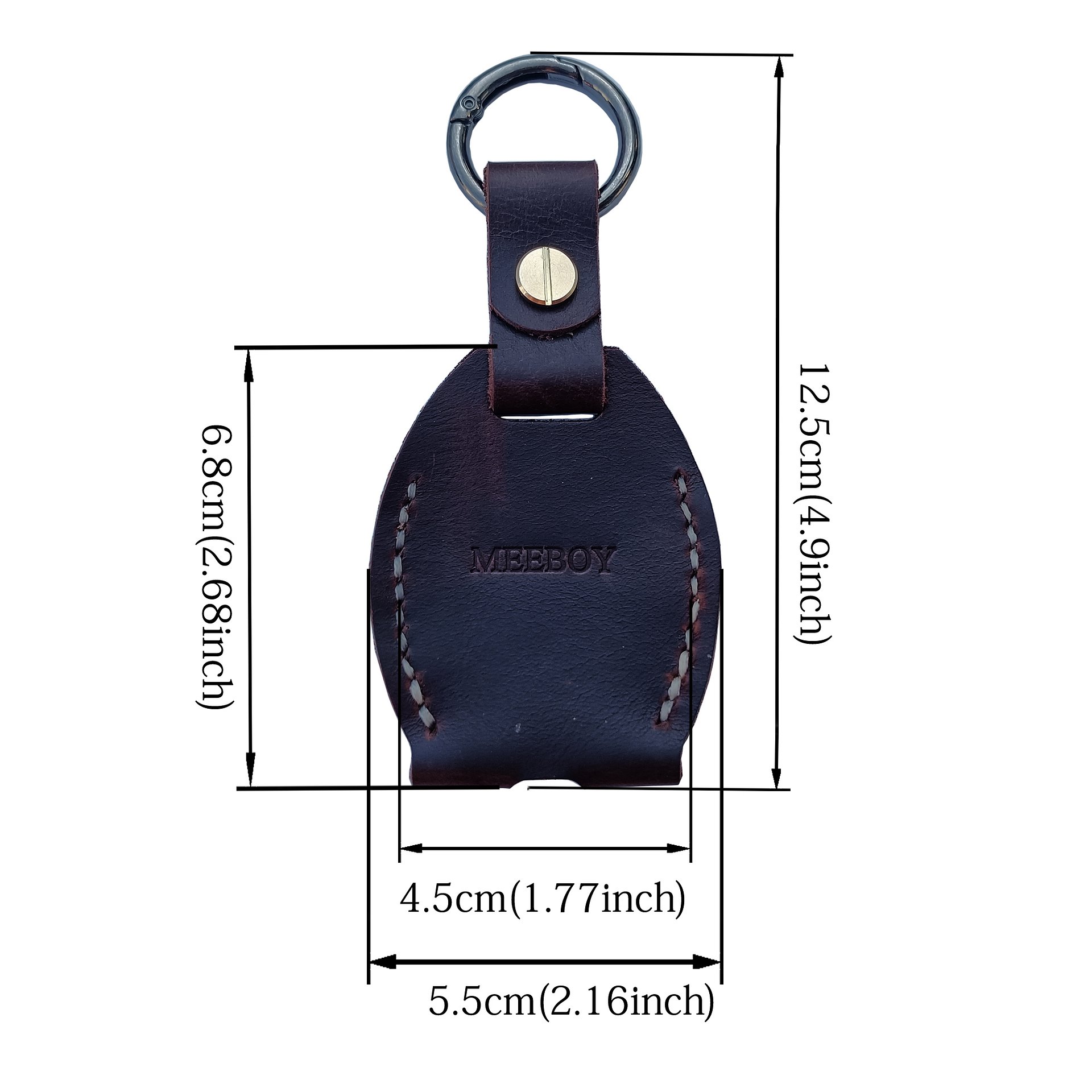 MEEBOY Handmade Keychain Leather Protective Key Holder,broken car key sleeve product image (2)