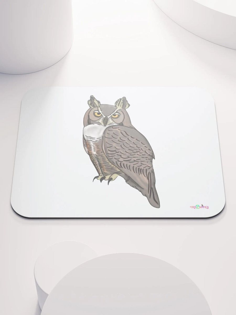 Owl Logo Classic Mouse Pad (White) product image (2)