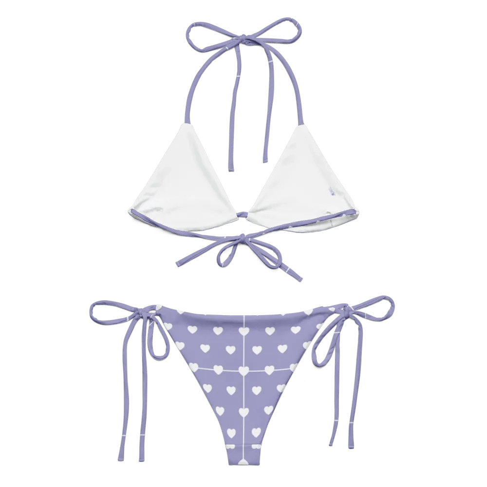 Pastel Heart Seamless Pattern String Bikini - v14 product image (5)