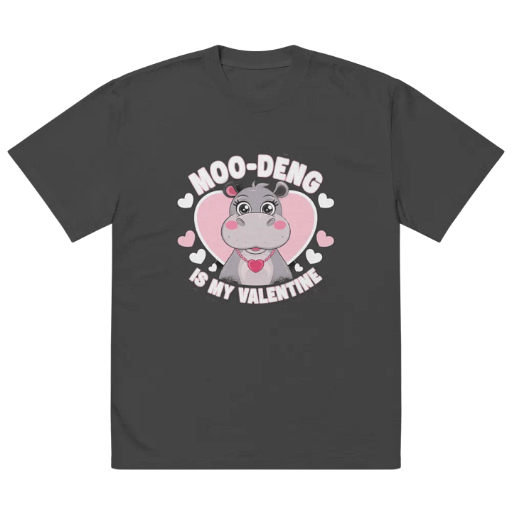 Moo-deng Hippo Valentine T-Shirt product image (2)