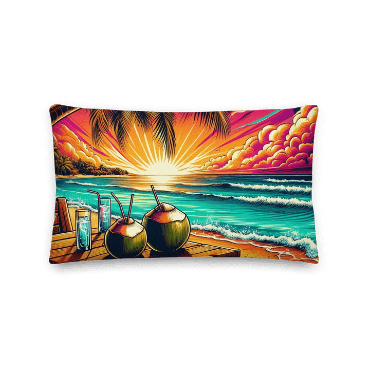 Tropical Sunset Vibes Pillow | Ai Design product image (2)
