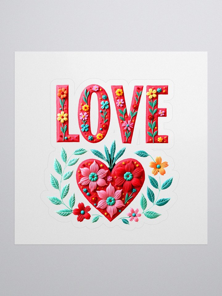 Floral Love Kiss Cut Stickers product image (1)